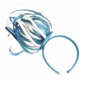 Blue & White Fascinator. Brand New. One Size
